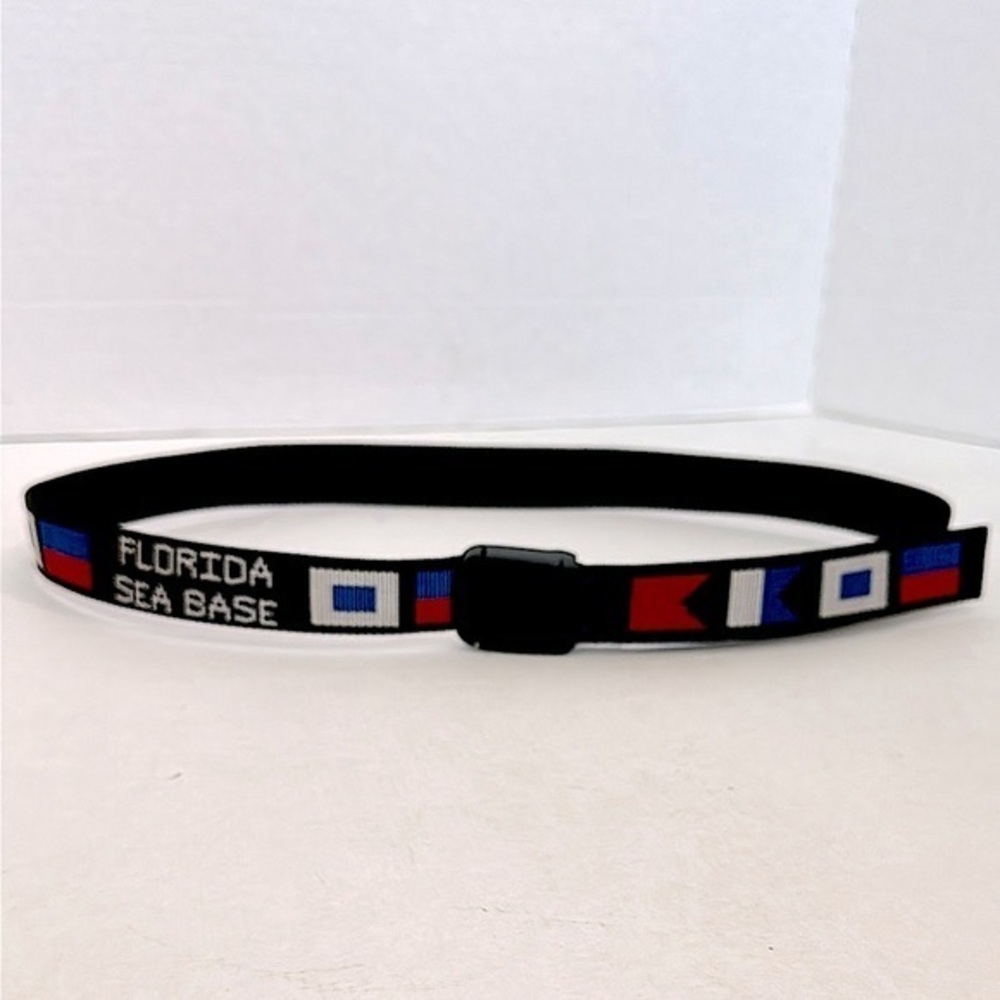 BISON DESIGNS Florida Sea Base Men's Black ADJUSTABLE Belt men’s medium